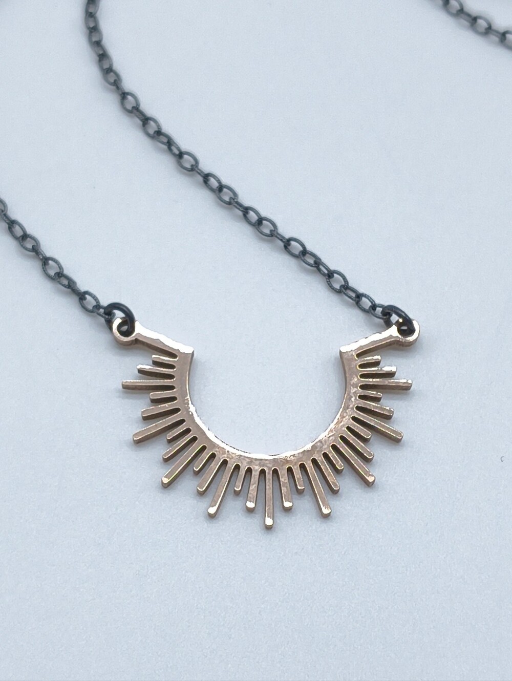 Sterling Silver Sunburst Pendant Necklace
